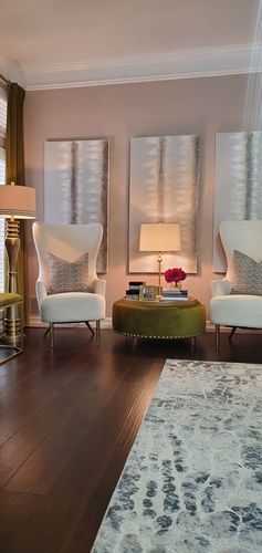 Customer photo review of Ivory and Grey Dots