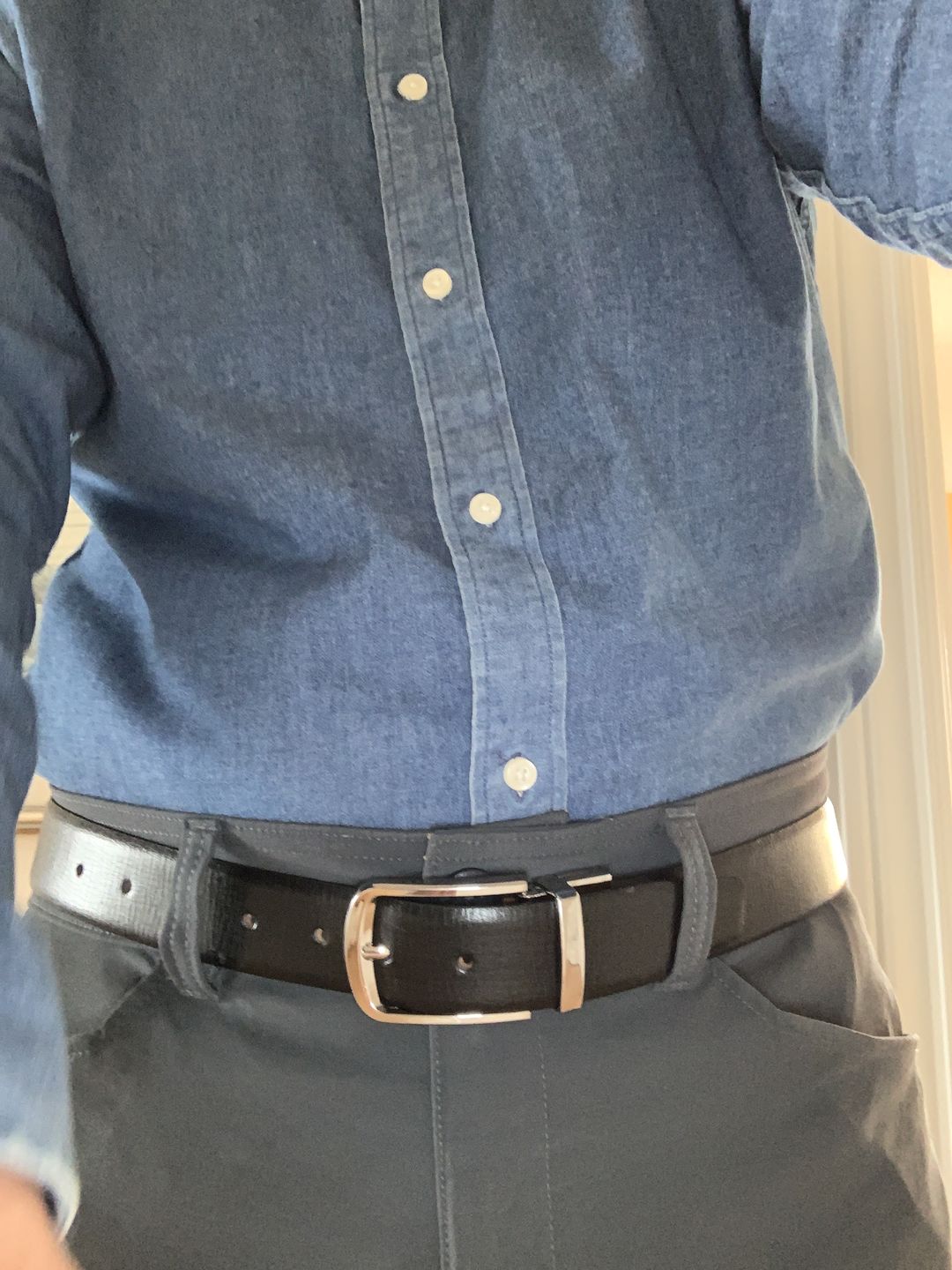 Customer photo review of The Harvey Dent Belt - Reversible Black/Brown 100% Real Leather Belt