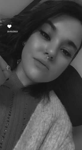 Customer photo review of Le faux piercing au septum : Gaëlle