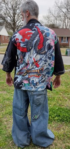 Customer photo review of Hannya Mask Kimono Shirt (45% OFF)