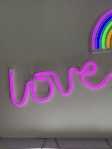 Customer photo review of Neon Love Sign