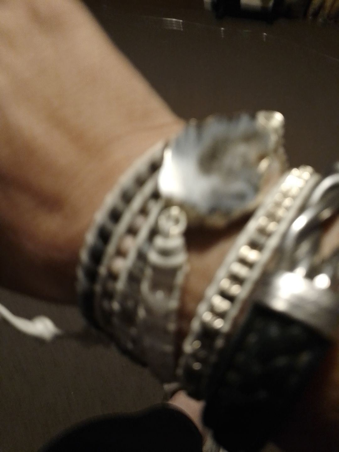 Customer photo review of Magical White Labradorite & Druzy Bracelet