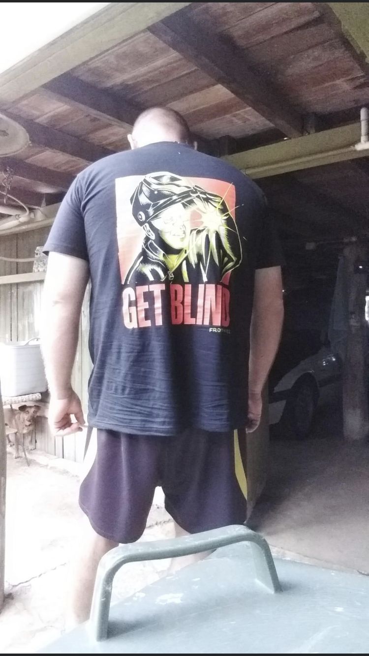 Customer photo review of Get Blind Tee