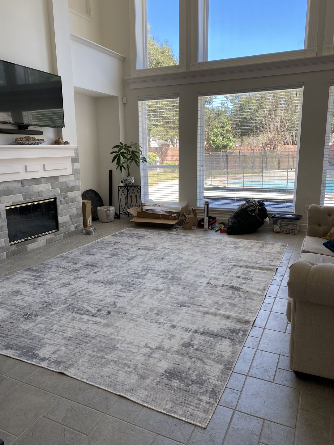 Customer photo review of Abstract Evalina Grey Rug