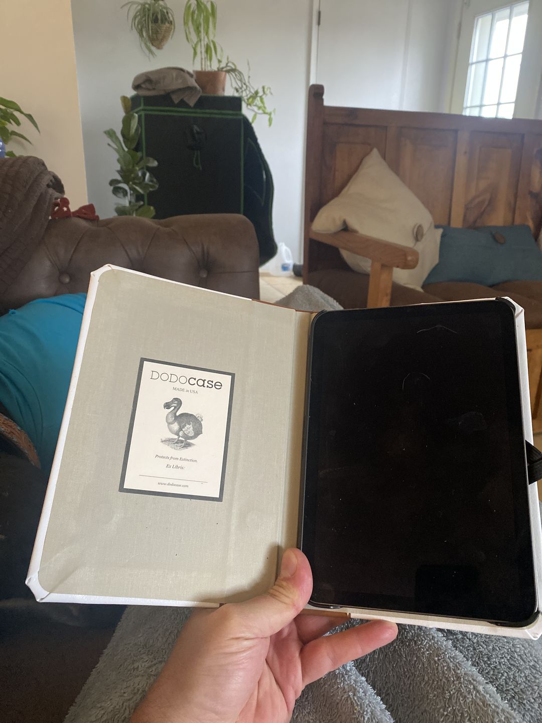 Customer photo review of Executive Leather iPad Case