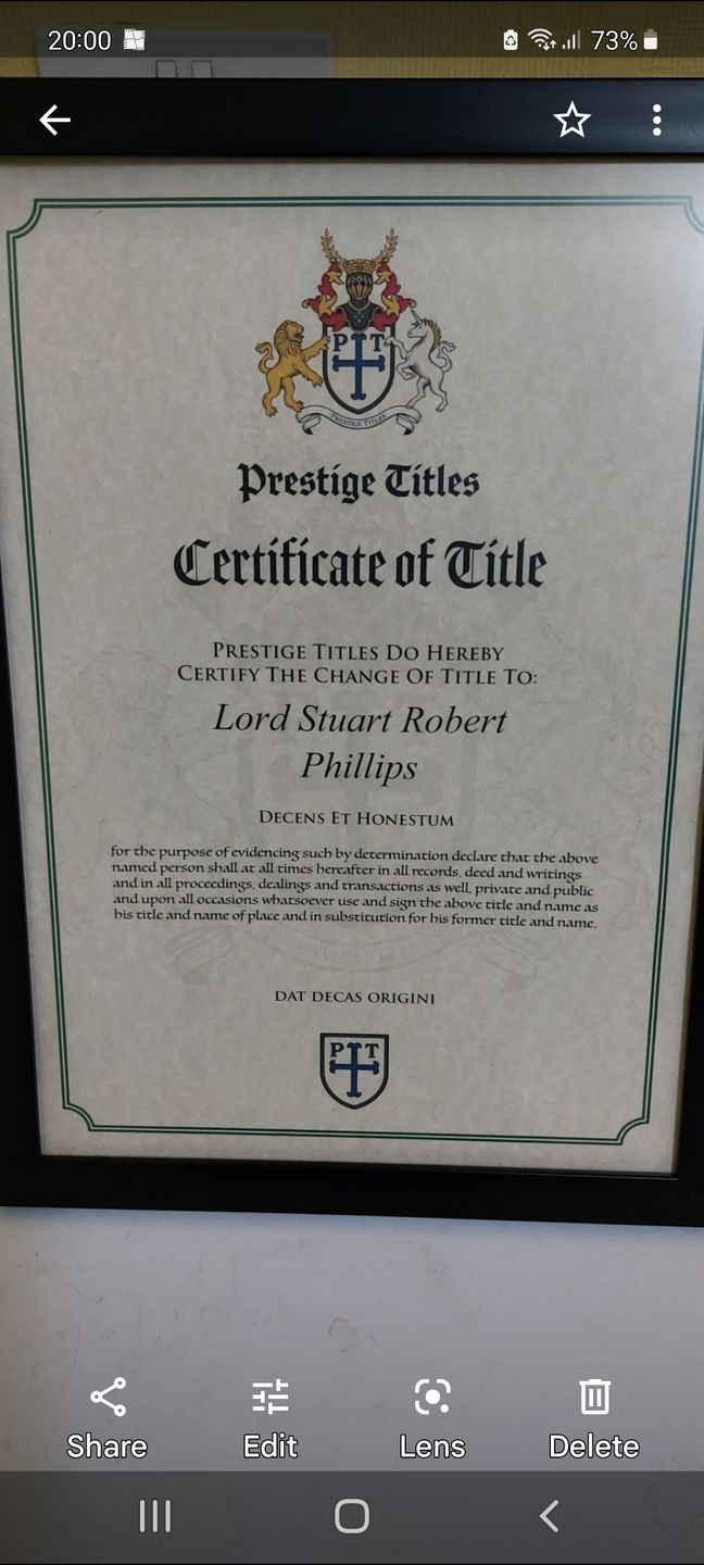 Customer photo review of Frame your certificate