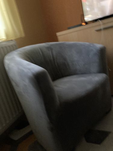 Customer photo review of Housse De Fauteuil Club - Velours Gris
