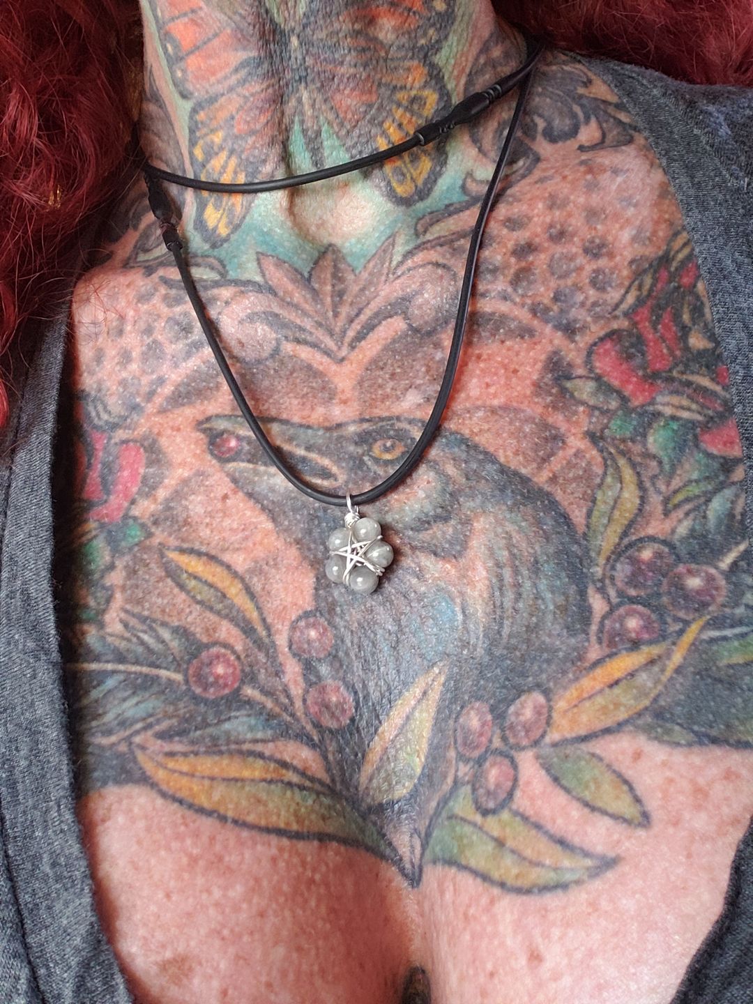 Customer photo review of Crystal Pentagram Necklace – Your Shield in Unsteady Times