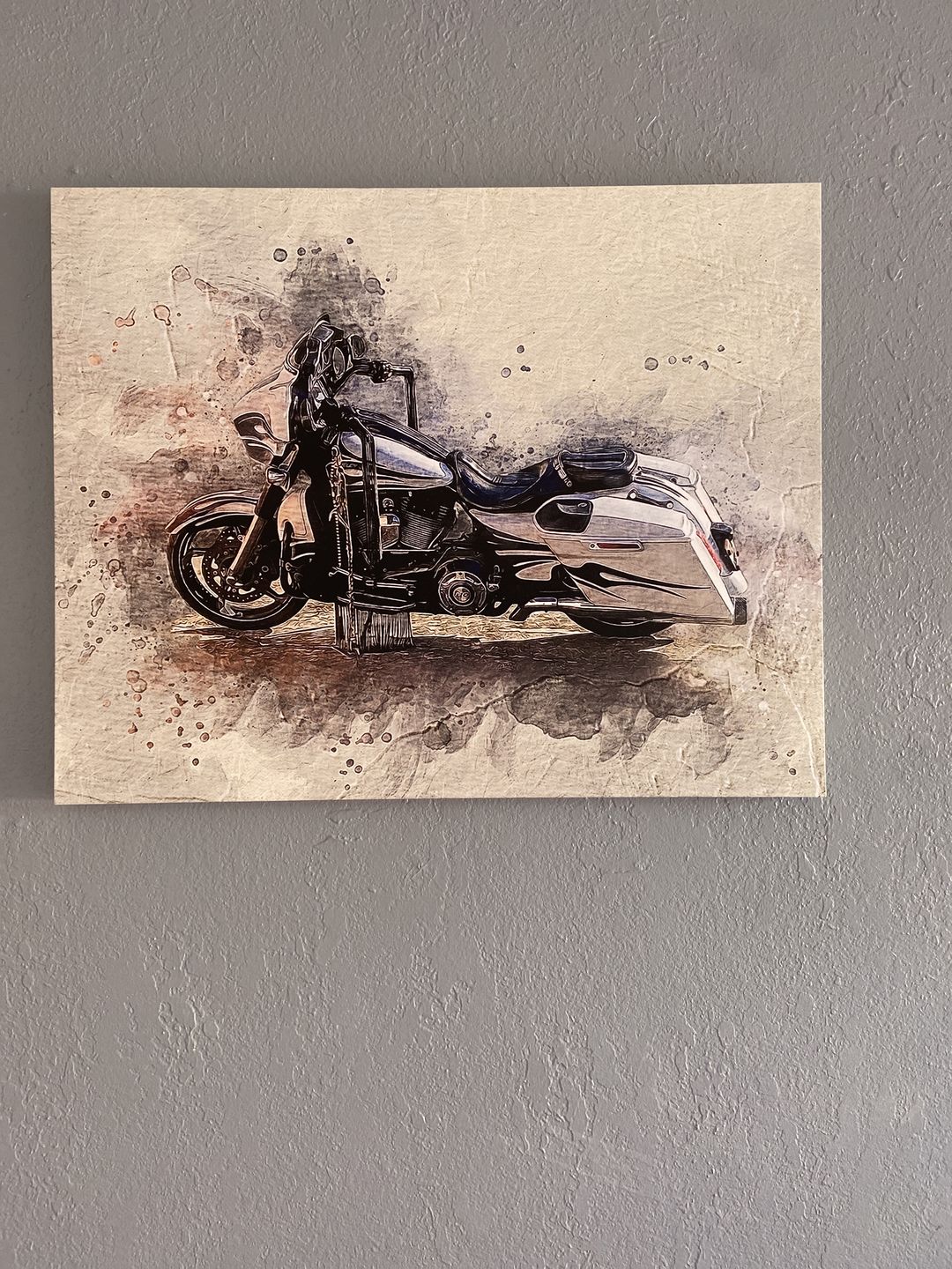 Customer photo review of Personalized Motocycle photo Painting