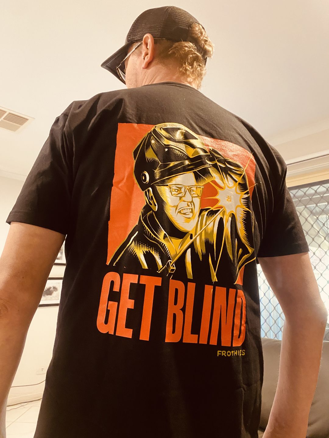 Customer photo review of Get Blind Tee