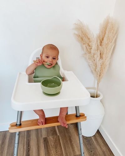 Customer photo review of Set de Vajilla Deluxe Olive Silicona Orgánica y Bamboo Ecológico