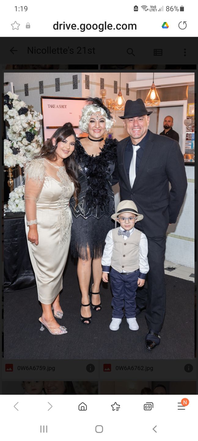 Customer photo review of 1920s Black & Silver Beaded Lola Gatsby Dress