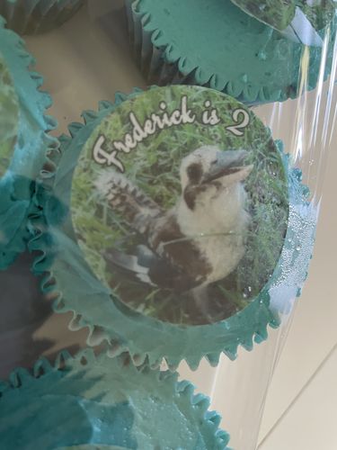 Customer photo review of Wafer Standard Cupcake - 12 x 5 cm - Personalised Edible Wafer Toppers