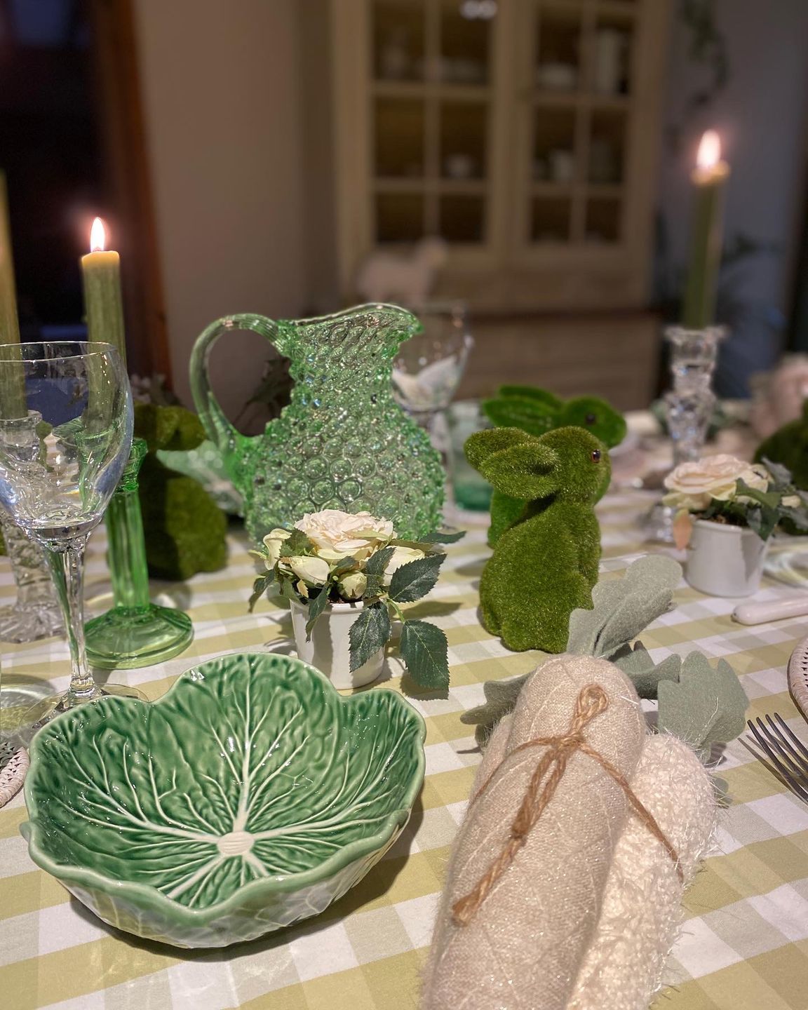 Customer photo review of Light Green Hobnail Jug