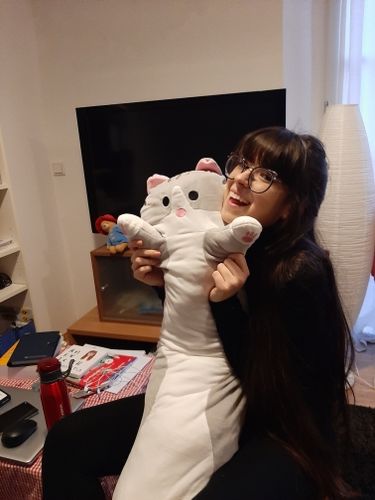 Customer photo review of Long Cat Plush