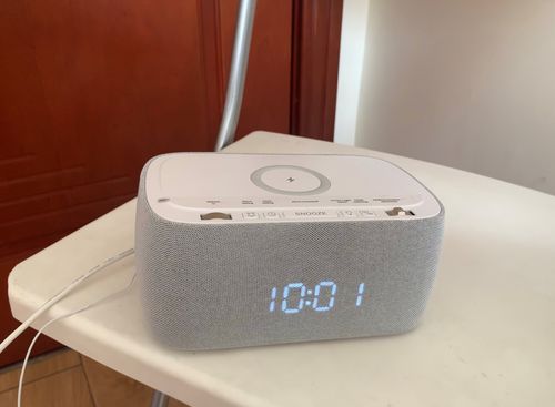 Customer photo review of EZVALO 7-in-1 Alarm Clock with Wireless Charger & Night Light