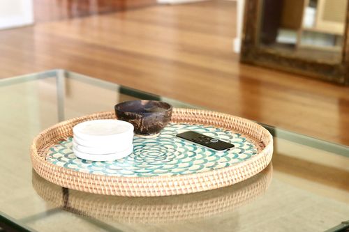 Customer photo review of Bloom Rattan Tray