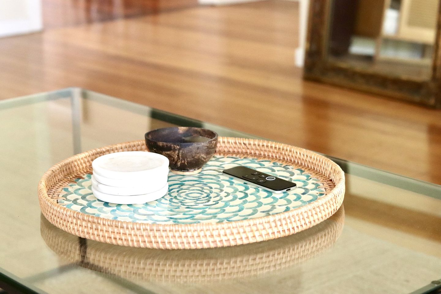 Customer photo review of Bloom Rattan Tray