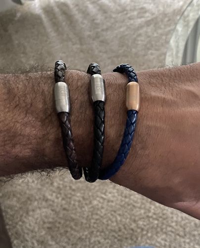 Customer photo review of Leather Single Wrap