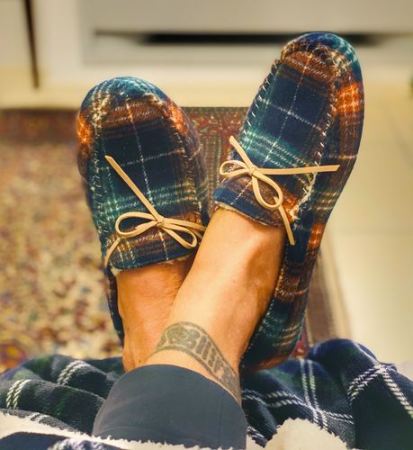 Customer photo review of Pantofole in tessuto.