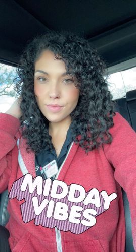 Customer photo review of Curly Ash Blonde