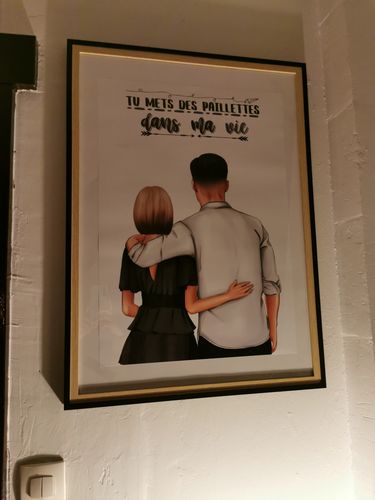 Customer photo review of Couple qui s'enlace - Poster personnalisé