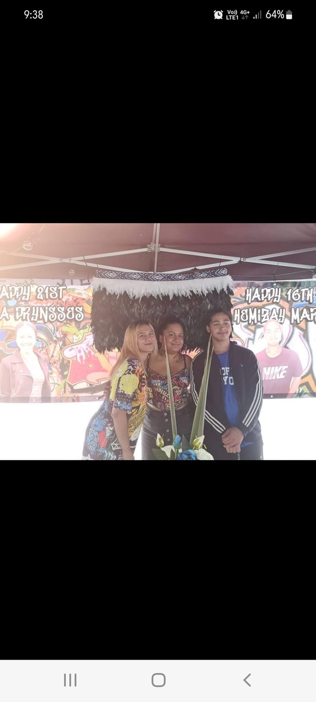Customer photo review of Maori Paua Blue Korowai Cape