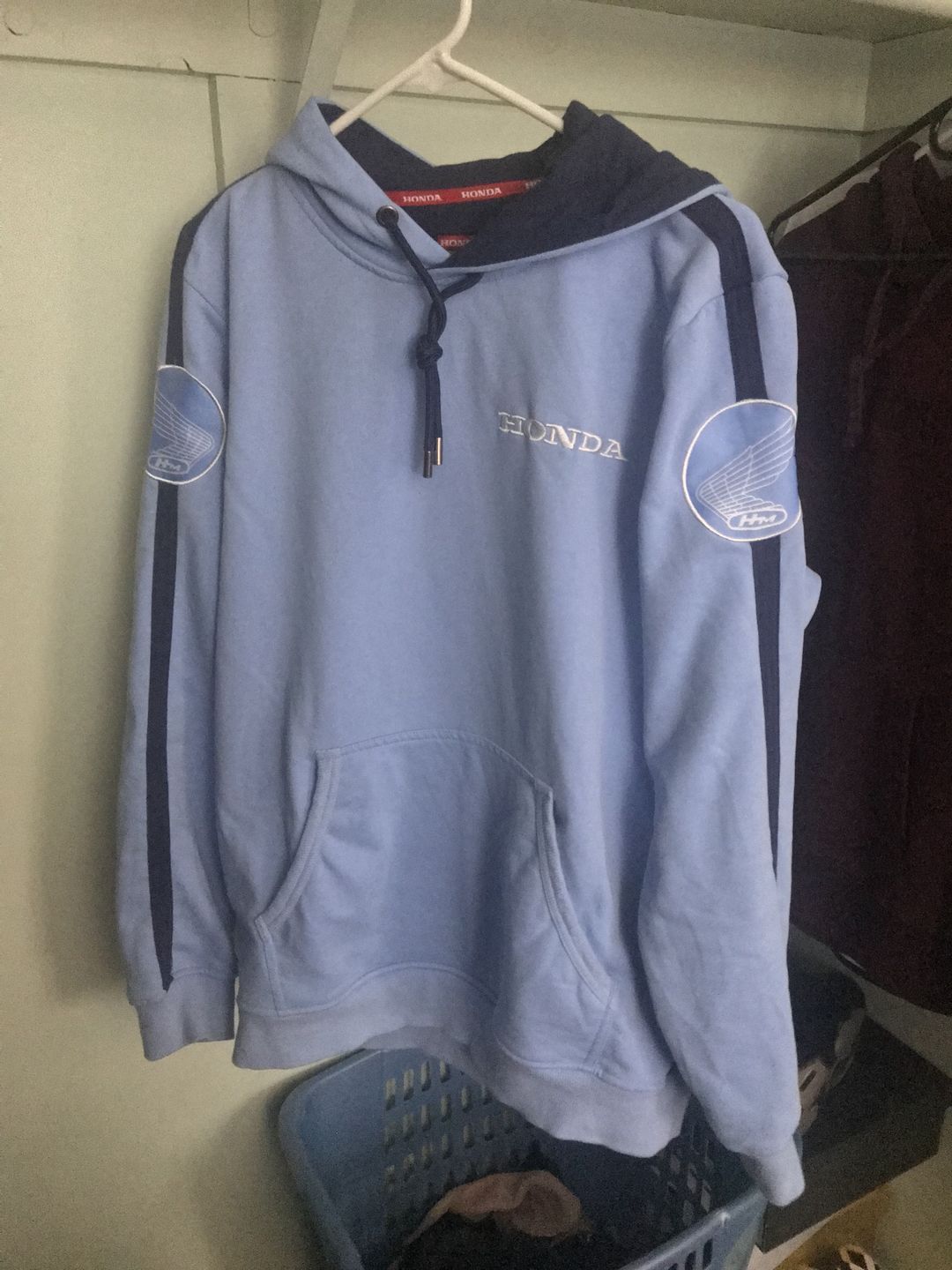 Customer photo review of Honda Racing Team Hoodie (1968) - Blue