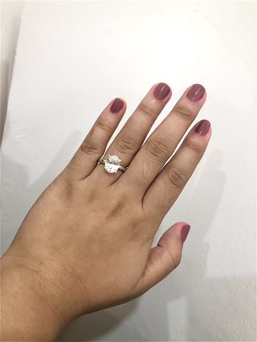 Customer photo review of Oval Engagement Ring