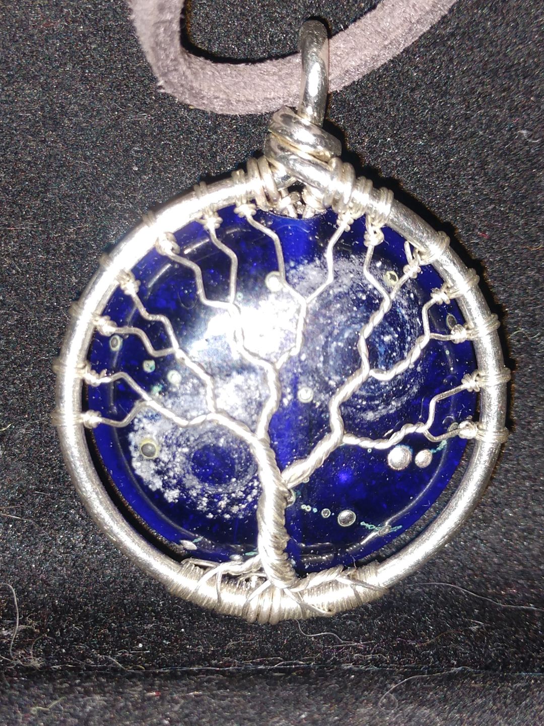 Customer photo review of Starry Galaxy Tree of Life Pendant with Cremains