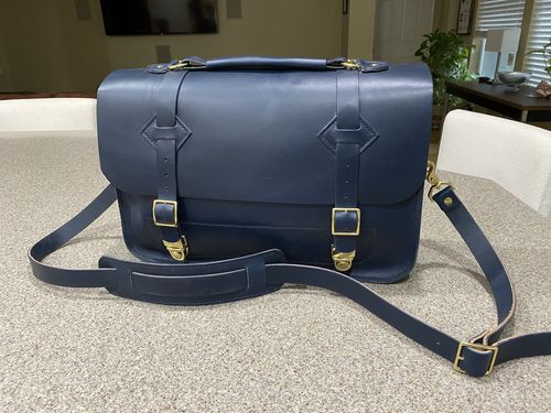 Customer photo review of No.60 | Western Leather Laptop Bag (Digital Pattern)