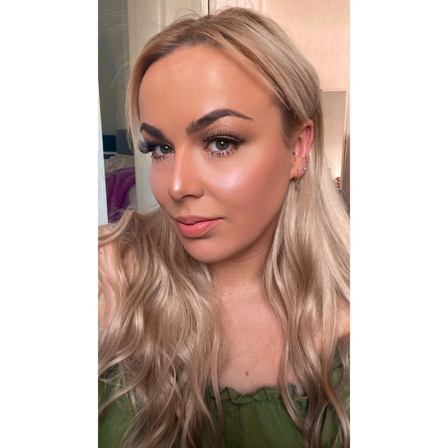 Customer photo review of 16" Lace Clip-in Human Hair Extension (140g)