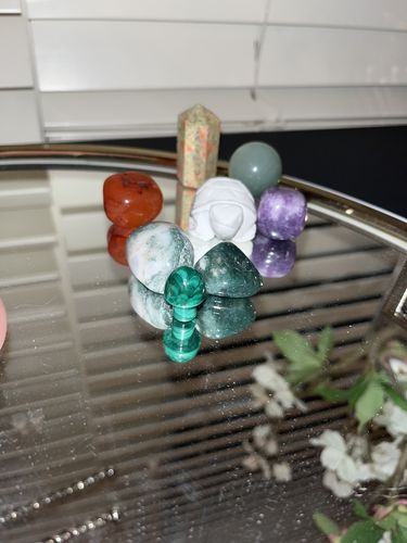 Customer photo review of Malachite, Moss Agate, Tree Agate Trio