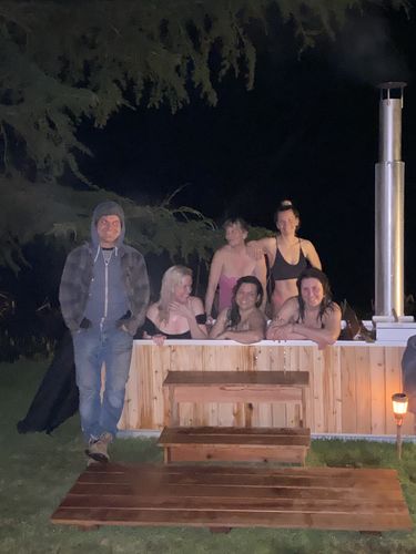 Customer photo review of Wood Burning Hot Tub