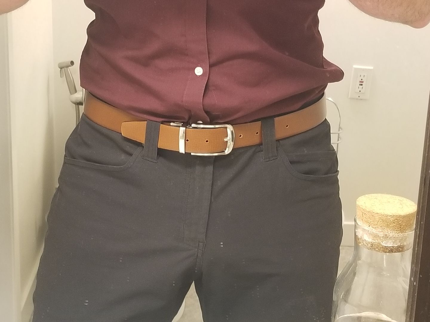 Customer photo review of The Harvey Dent Belt - Reversible Black/Brown 100% Real Leather Belt