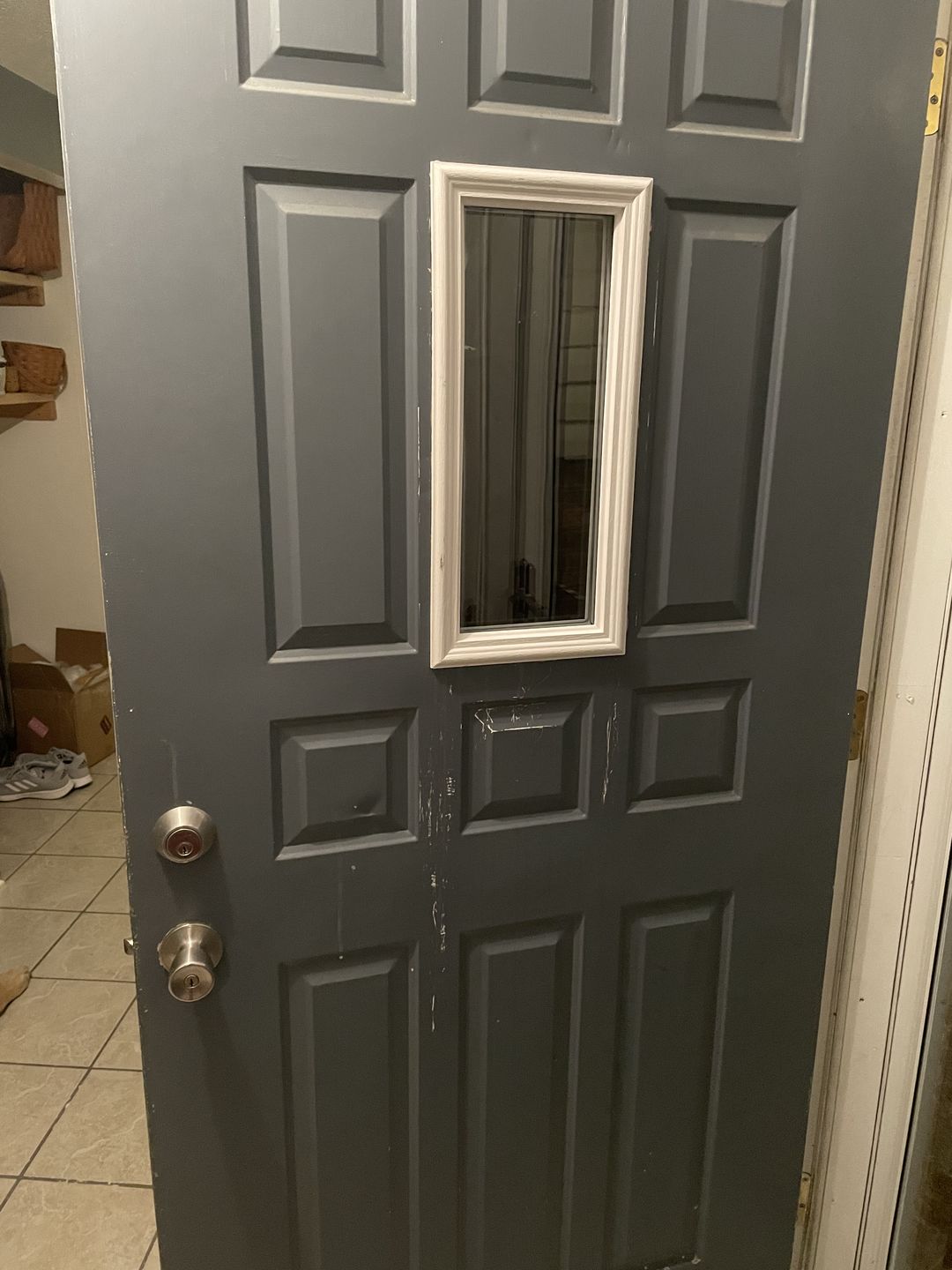 Customer photo review of Clear 1 Lite Glass and Frame Kit (9 Panel Lite 7.5" x 18.5" Glass Size)