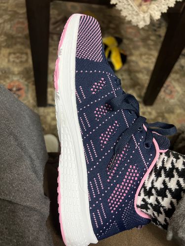 Customer photo review of Breathable Mesh Womens Walking Sneakers