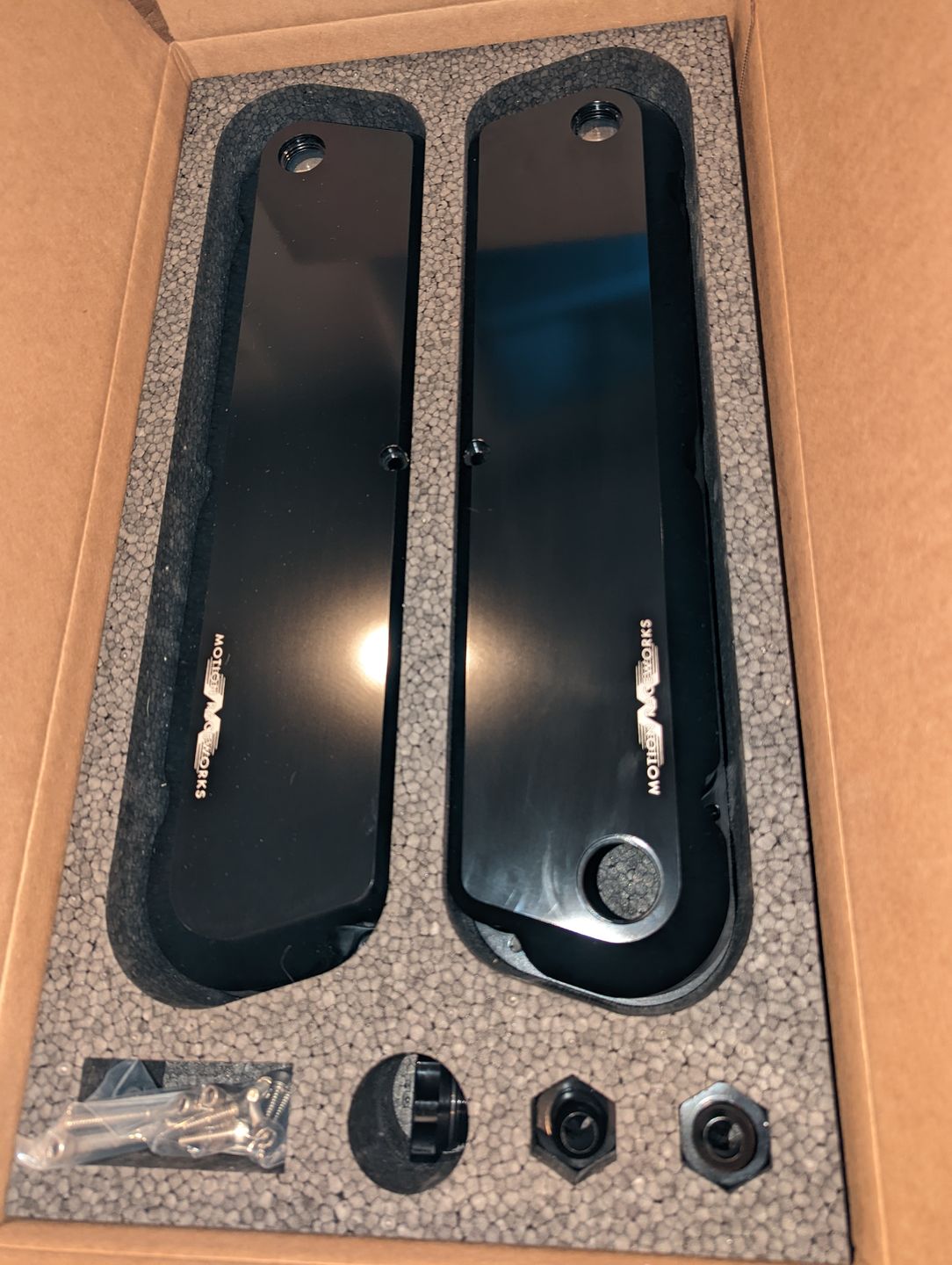 Customer photo review of Motion Raceworks Billet SBF Valve Covers (Black Anodized) 38-110BLK