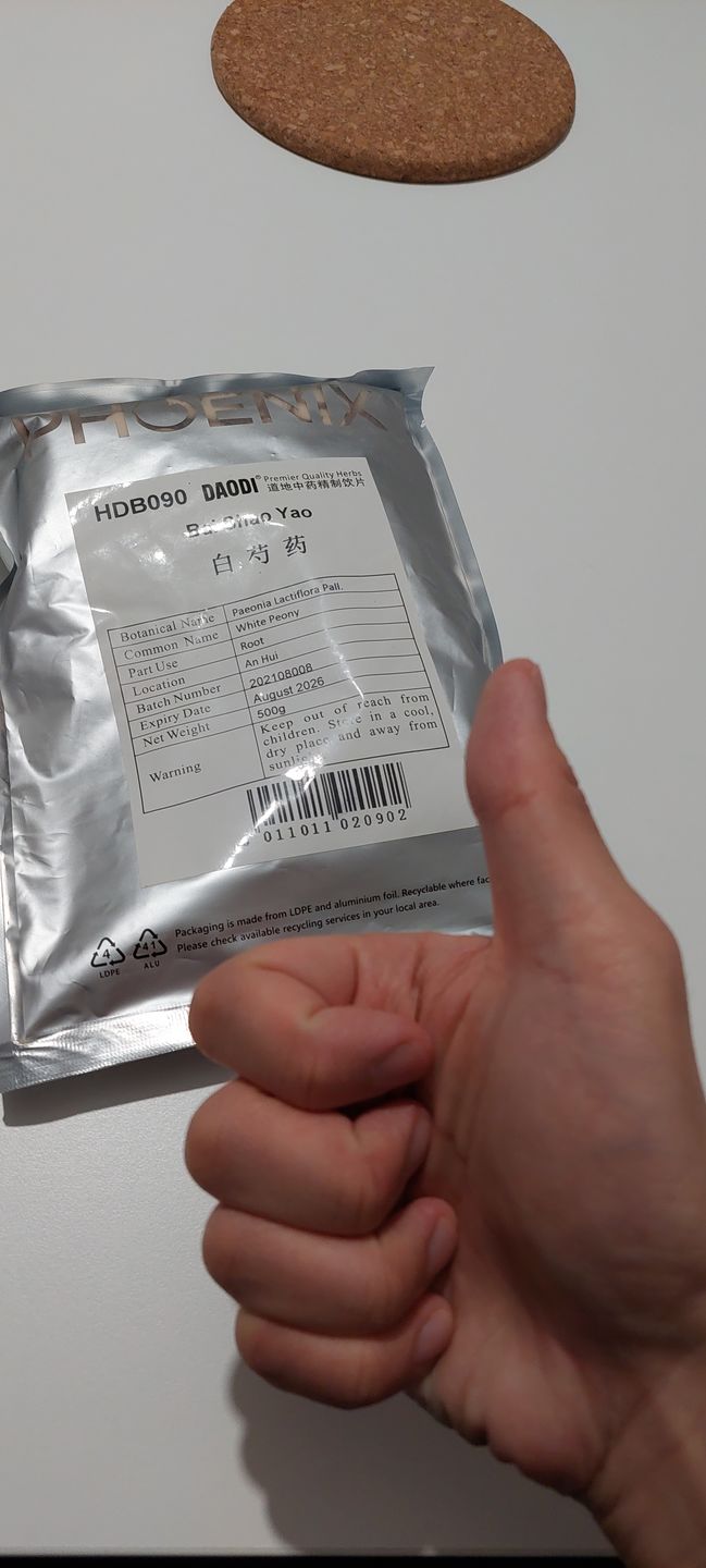 Customer photo review of Dried White Peony 	白芍 (Bai Shao Yao) | (500g)