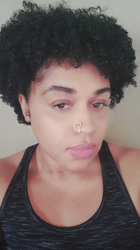 Customer photo review of Manfiest heart nose stud