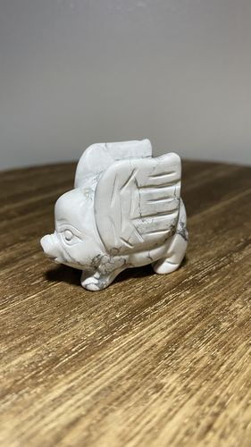 Customer photo review of Howlite Flying Pig