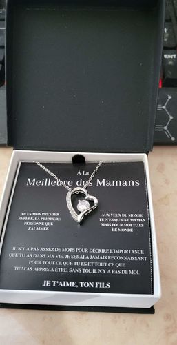 Customer photo review of Collier Coeur Or - À La Meilleure des Mamans - Black Edition - Ton Fils