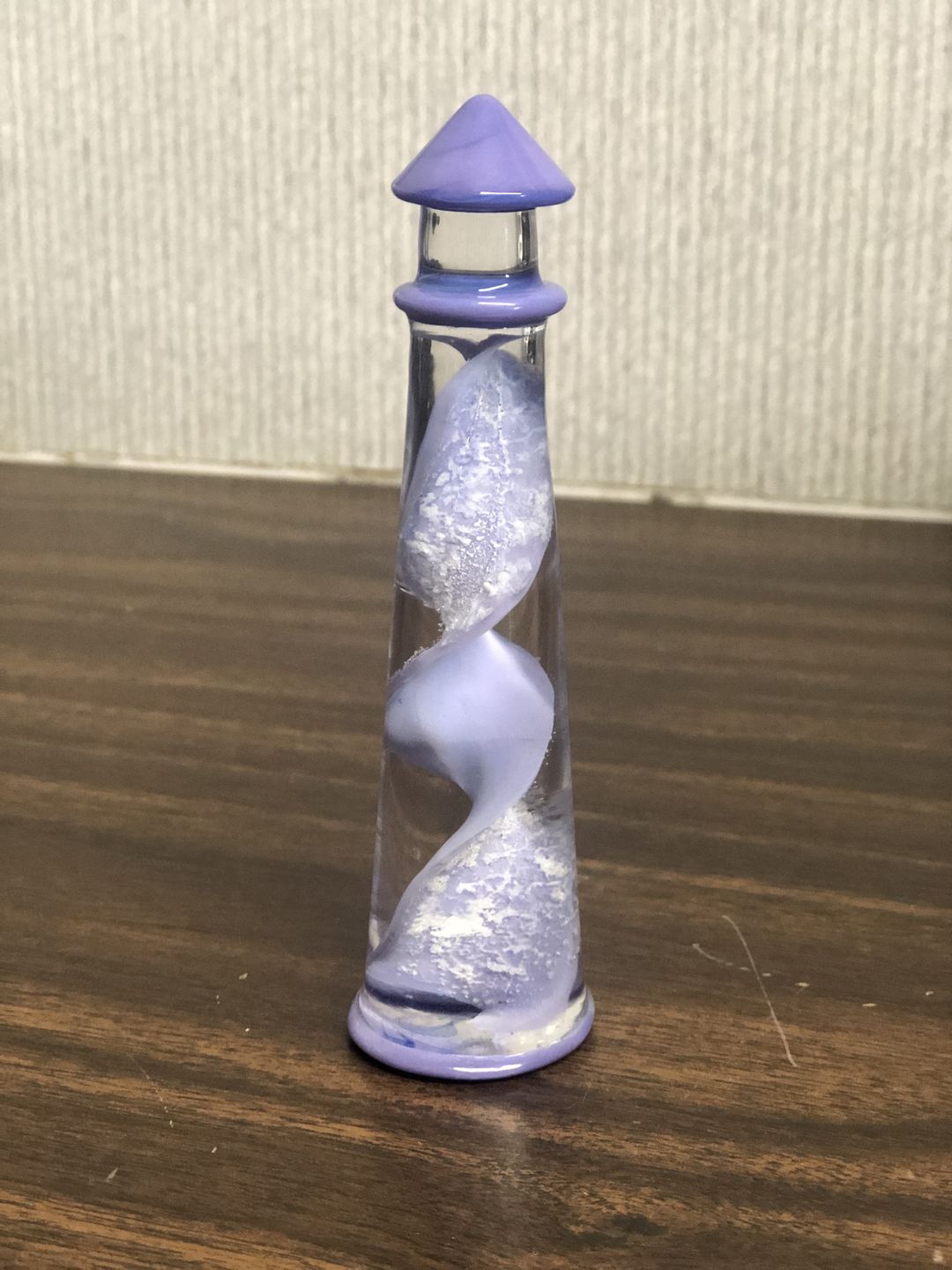Customer photo review of Memorial Glass Lighthouse with Cremation Ashes