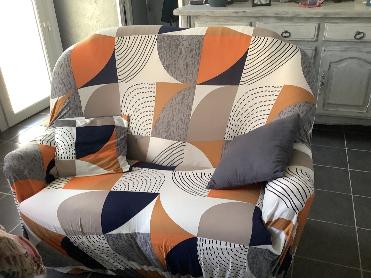 Customer photo review of Vintage - Housses Extensibles de Fauteuil et Canapé