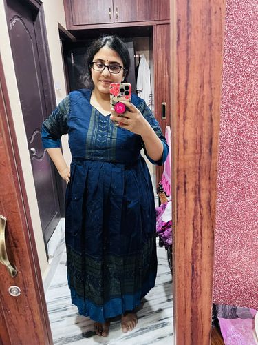 Customer photo review of Navy Blue & Green Maxi