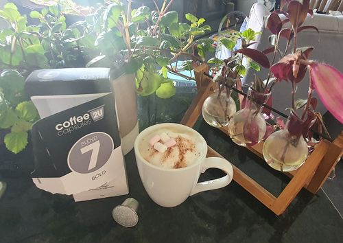 Customer photo review of Regular Starter Pack - 50 Capsules + Free Iced Coffee $29.25 - 48c per capsule