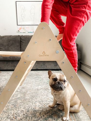 Customer photo review of Large Foldable Climbing Triangle - Natural