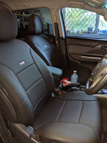 Customer photo review of Toyota Landcruiser 200 8-Seater - Sharkskin™ Neoprene Seat Covers