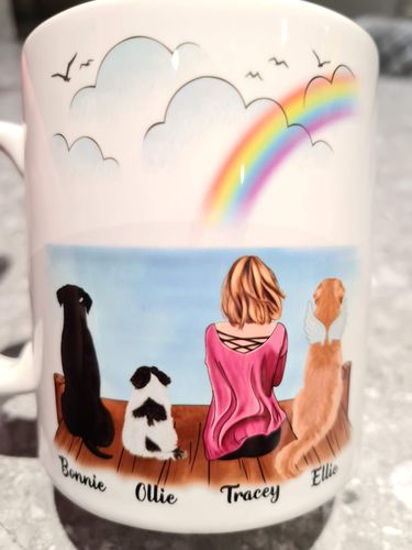 Customer photo review of Girl & Dogs - Life is better with a dog Personalised Mug