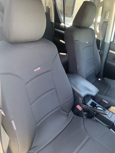 Customer photo review of Toyota Hilux Dual Cab - Sharkskin™ Neoprene Seat Covers